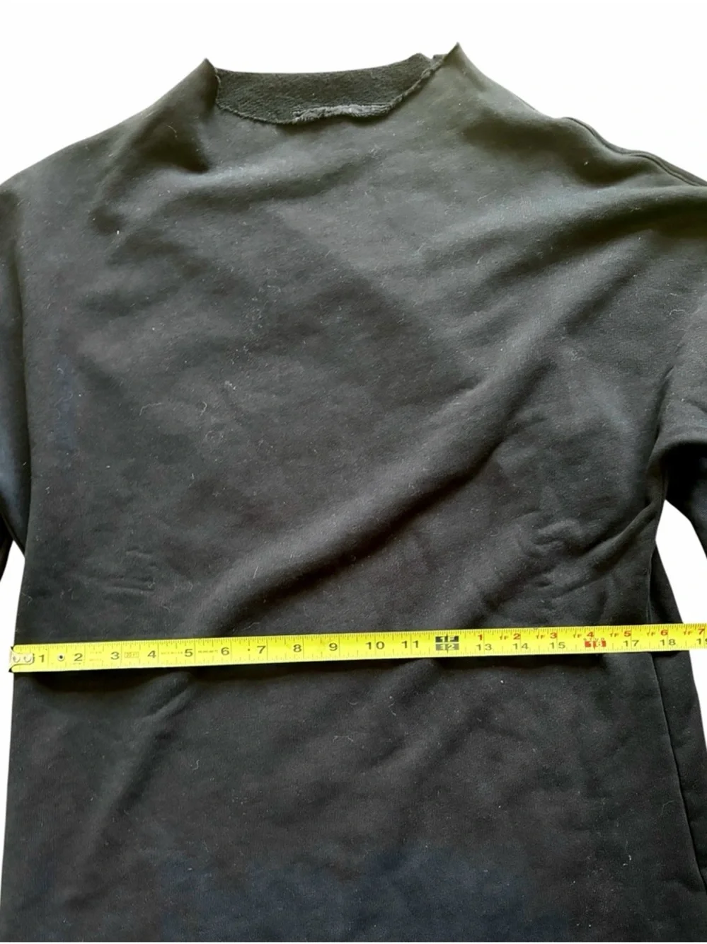 Frank & Eileen Izzie Sweatshirt Party Dress Funnel Neck Midi Black Fleece Size M - Picture 6 of 9